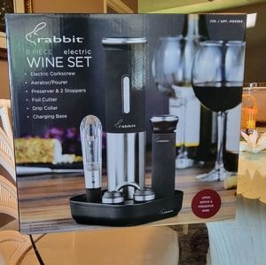 rabbit 8 piece wine set